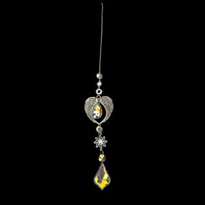 Boho Angel Wing Crystal Suncatcher with Sun Charm. 302